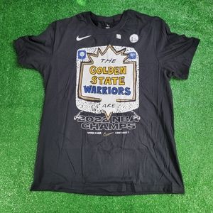 Nike Golden State Warriors 2022 Champions Game Over T Shirt Men's Sz Large Blk